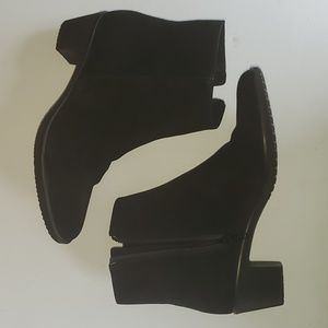 Sesto Meucci Black Suede Ankle Boots, Women's US 8 1/2